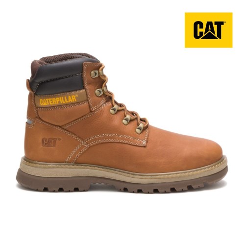 CAT Fairbanks Men's Work Boots Brown (AU J-541) Australia